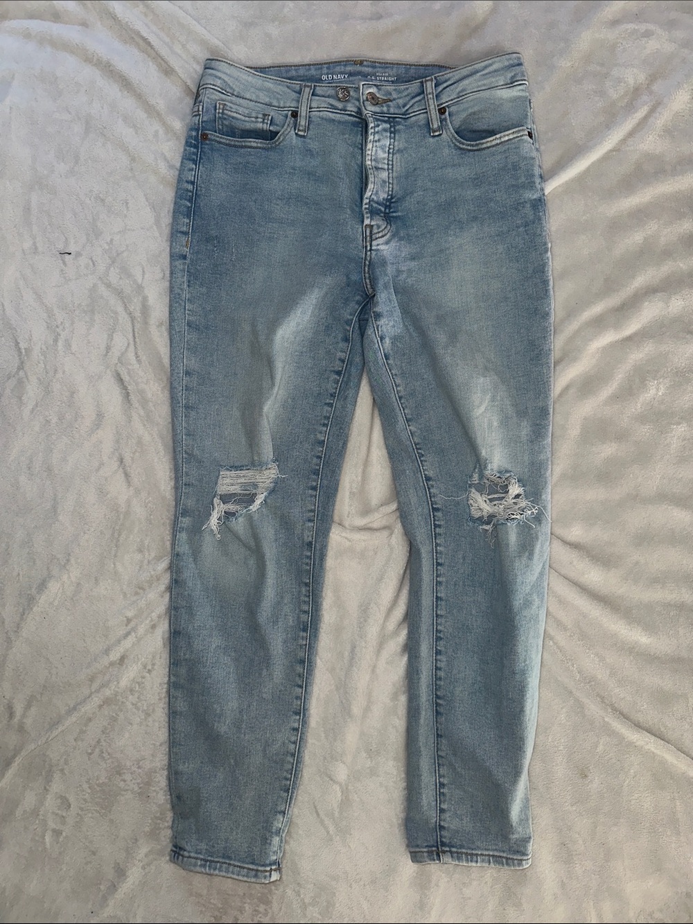 Old Navy Light Blue Ripped Skinny Jeans
